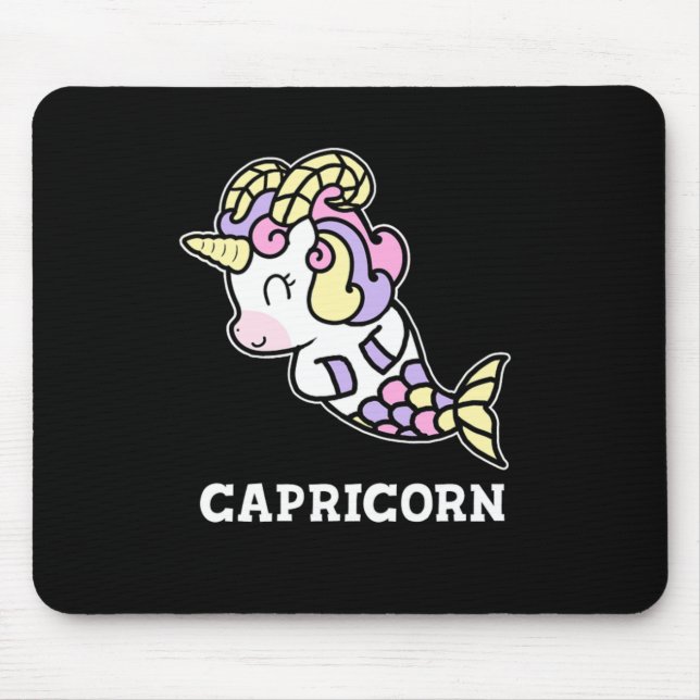 Mousepad Capricorn Birthday Gift Zodiac Unicorn Costume (Frente)