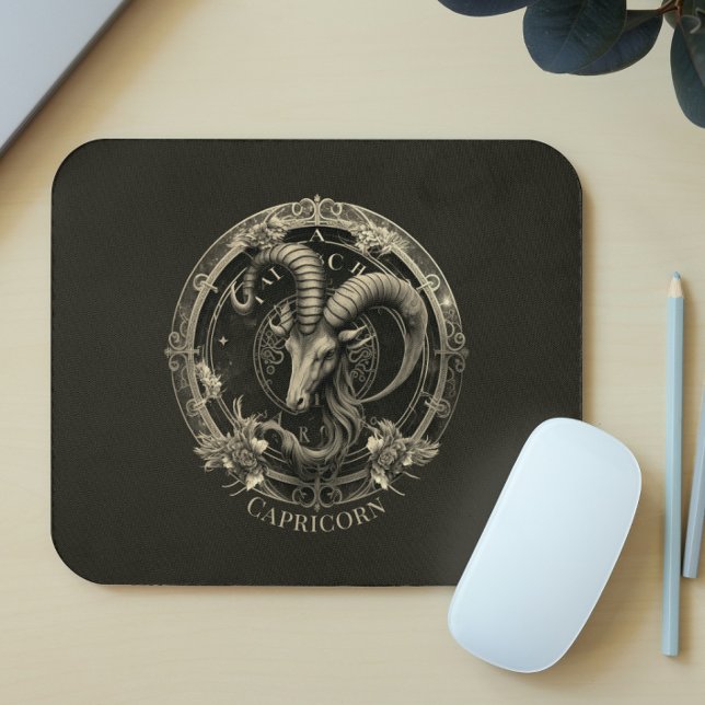 Mousepad Capricorn Zodiac Símbolo Sea Goat Celestial Fantas (Criador carregado)