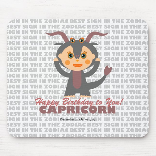 Mousepad Capricórnio Zodiac para crianças (Frente)