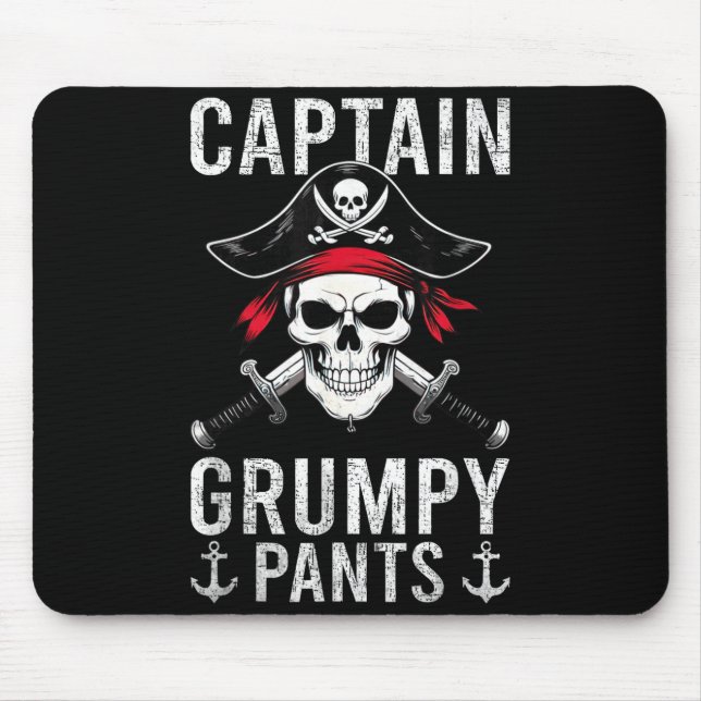 Mousepad Captain Mpy Pants Rate Humor Skull Graphic  (Frente)
