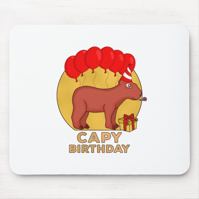 Mousepad Capy Birthday (Frente)