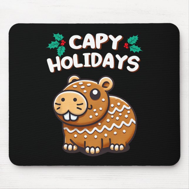 Mousepad Capy Holidays Natal Baking Gingercake Cookie (Frente)