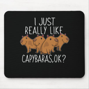 Mousepad Capybara Gift Kids Women Cute Capybara