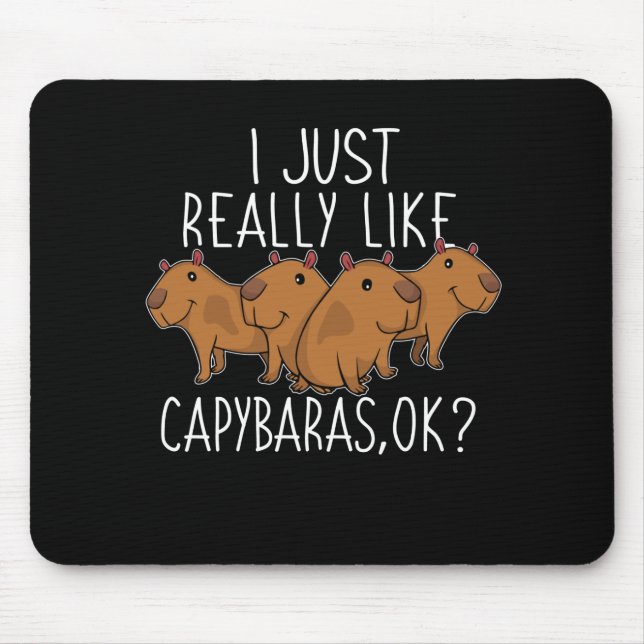Mousepad Capybara Gift Kids Women Cute Capybara (Frente)