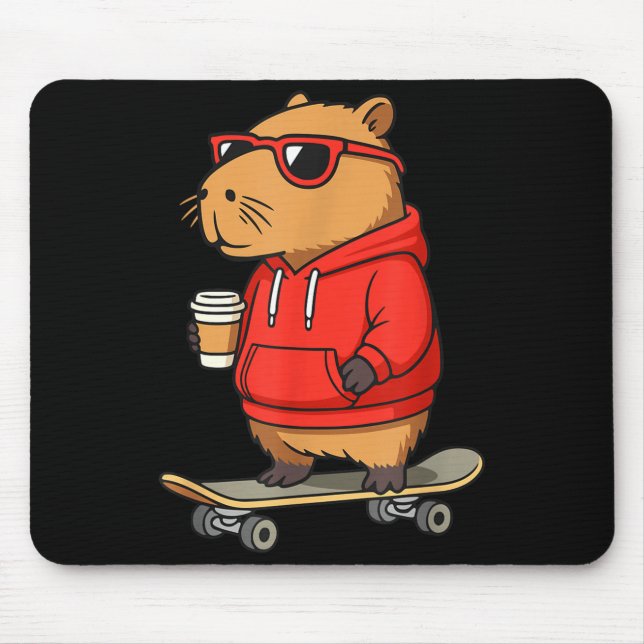 Mousepad Capybara With Sungles Skater Capy  (Frente)