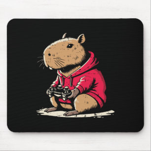 Mousepad Capyra Gamer Vídeo Engraçado Jogos Capy Roedor Men