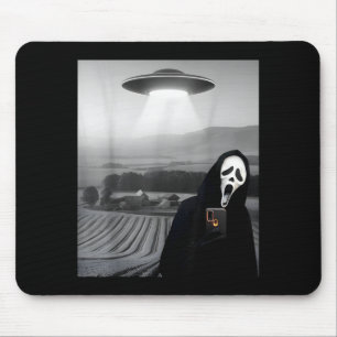 Mousepad Cara assustadora fofa de terror fantasma selfie co