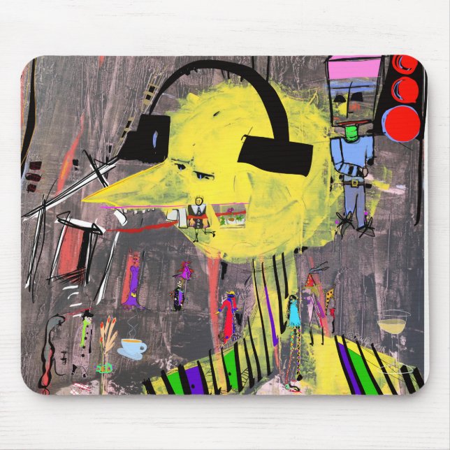 MOUSEPAD CARA COM FONES DE OUVIDO (Frente)