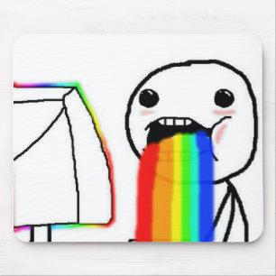 Mousepad Cara da cara do computador do arco-íris