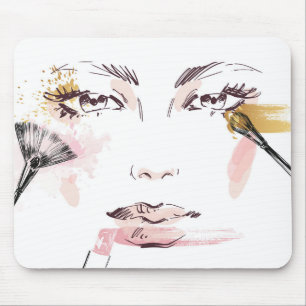 Mousepad Cara da composição da aguarela