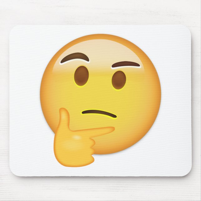 Mousepad Cara de pensamento Emoji (Frente)