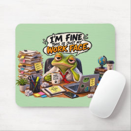 Mousepad Cara de Trabalho de Sapo Engraçado - Deco