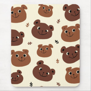 Mousepad Cara de urso engraçado