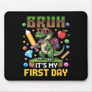 Mousepad Cara, é meu primeiro dia, divertido, dinossauro, j