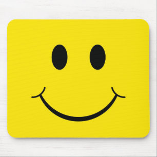 Mousepad Cara Feliz Amarela Clássica dos Anos 70