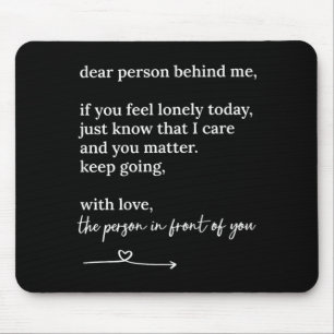 Mousepad Cara Pessoa Atrás de Mim Você Continua com Amor