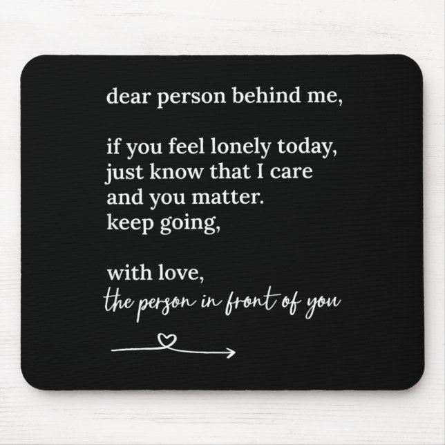 Mousepad Cara Pessoa Atrás de Mim Você Continua com Amor (Frente)