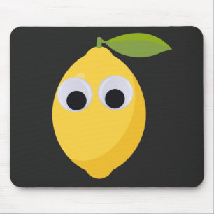 Mousepad Caractere Limão Bonito com Olhos Googados