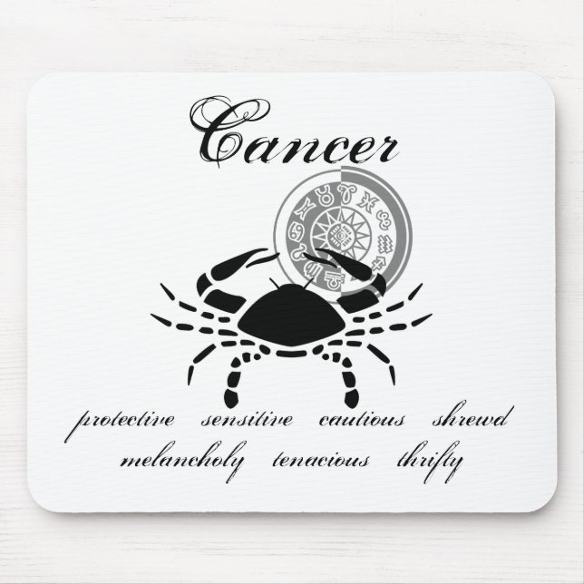 Mousepad Caranguejo Cancer personalizável traços do estilo  (Frente)