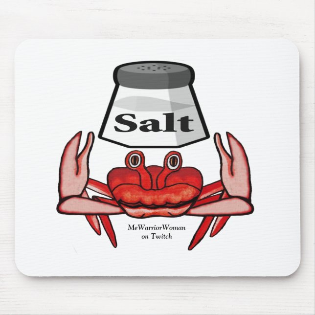 Mousepad Caranguejo Salgado, MmeGuerreiroMulher no Twitch (Frente)