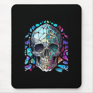 Mousepad Caráter de Vidro do Tempo de Vida do Crânio