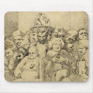 Mousepad Caráteres literários montados em torno do medalh