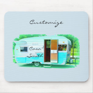 Mousepad Caravana clássica do cigano do reboque do vintage
