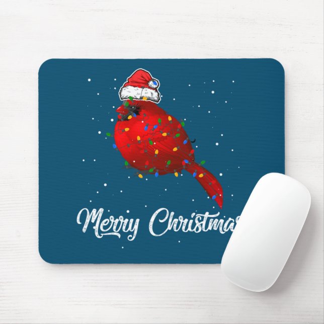 Mousepad Cardeal de Natal de Pássaro Claro (Com mouse)