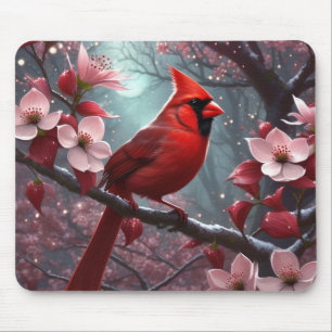Mousepad Cardeal em Árvore Dogwood