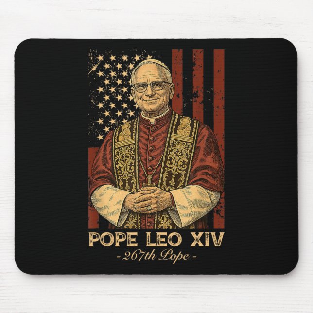 Mousepad Cardeal Robert Francis Impede o Papa Leo Xiv Ameri (Frente)
