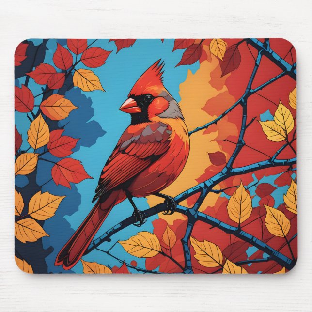 Mousepad Cardinal in Autumn (Frente)