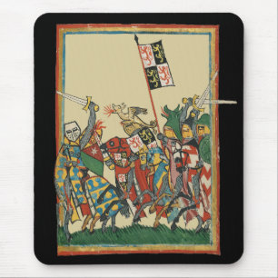 Mousepad Cargas de Cavalos, Codex Manesse do século 14
