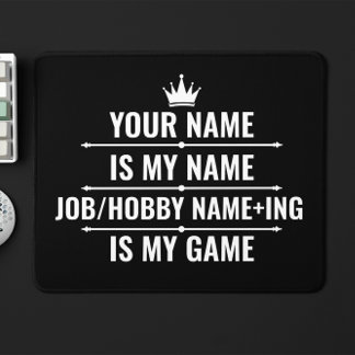 Mousepad Cargo Engraçado Personalizado e Nome do Hobby