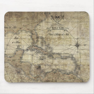 Mousepad Caribbean - old map