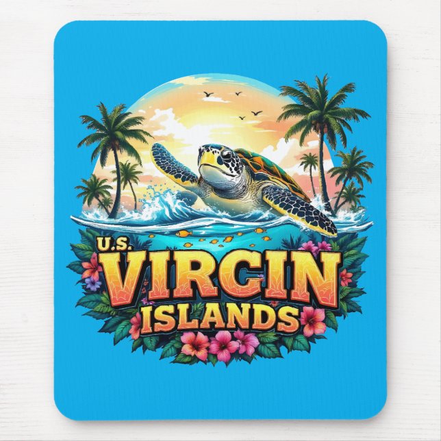 Mousepad CARIBE das Ilhas Virgens dos EUA (Frente)