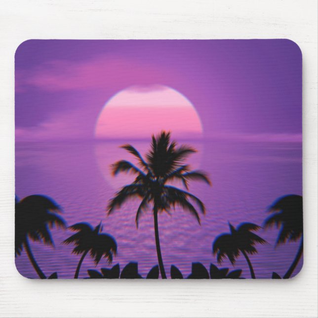 Mousepad Caribe estética solar Vaporwave Retro 80s 90s (Frente)