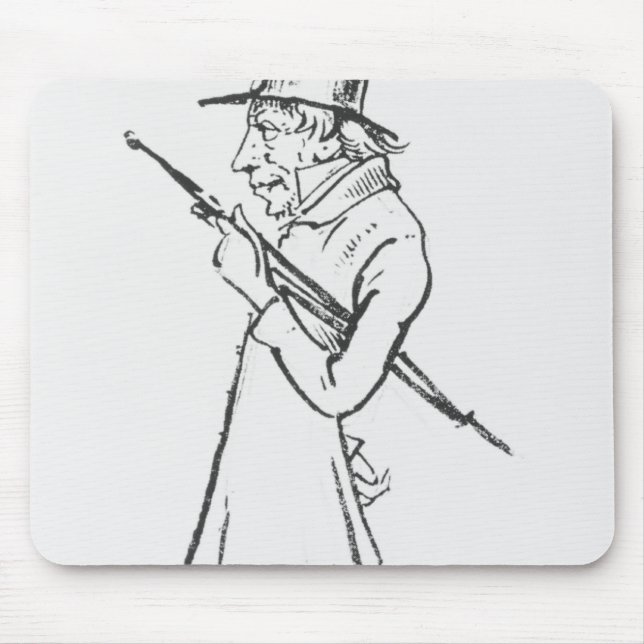 Mousepad Caricatura de Soren Aabye Kierkegaard (Frente)