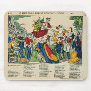 Mousepad Caricatura do demónio do dinheiro, 1860