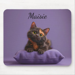Mousepad Caricatura Tortoisesinferno Kitten em Púrpura
