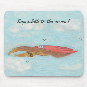 Mousepad Caricatura voando em Supersloth.  Bocal.