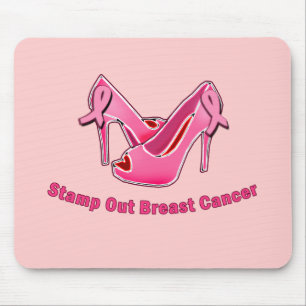 Mousepad Carimbe para fora estiletes do cancro da mama
