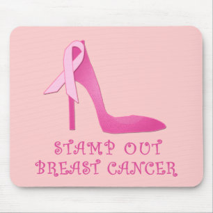 Mousepad Carimbe para fora produtos do cancro da mama