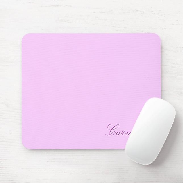 Mousepad Carmen - Modelo de nome personalizado, 50 Pink (Com mouse)