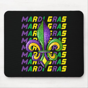 Mousepad Carnaval de Mardi Gras Fat Terça-Feira Fleur De Li