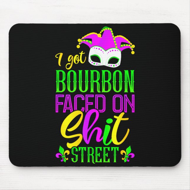Mousepad Carnaval Engraçado Bourbon Street, New Orleans Beb (Frente)