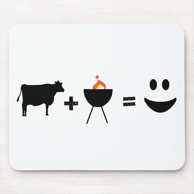 Mousepad Carne do CHURRASCO feliz (Frente)