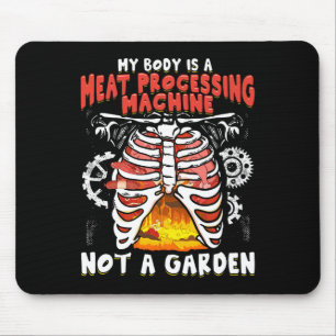 Mousepad Carne Engraçada Anti-Vegan Comendo Carne Engraçada