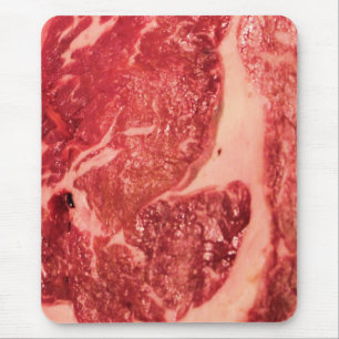 Mousepad Carne Vermelha Crua Premium   Foto Macro de Bife M