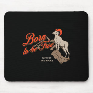 Mousepad Carneiro de Chifre Grande Escalando Montanha, Aven