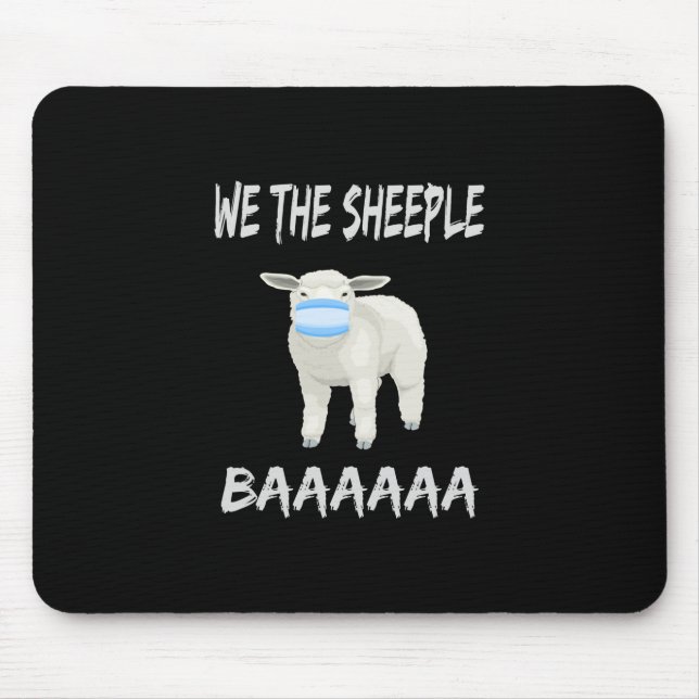 Mousepad Carneiro de máscara engraçado | máscara de rosto v (Frente)